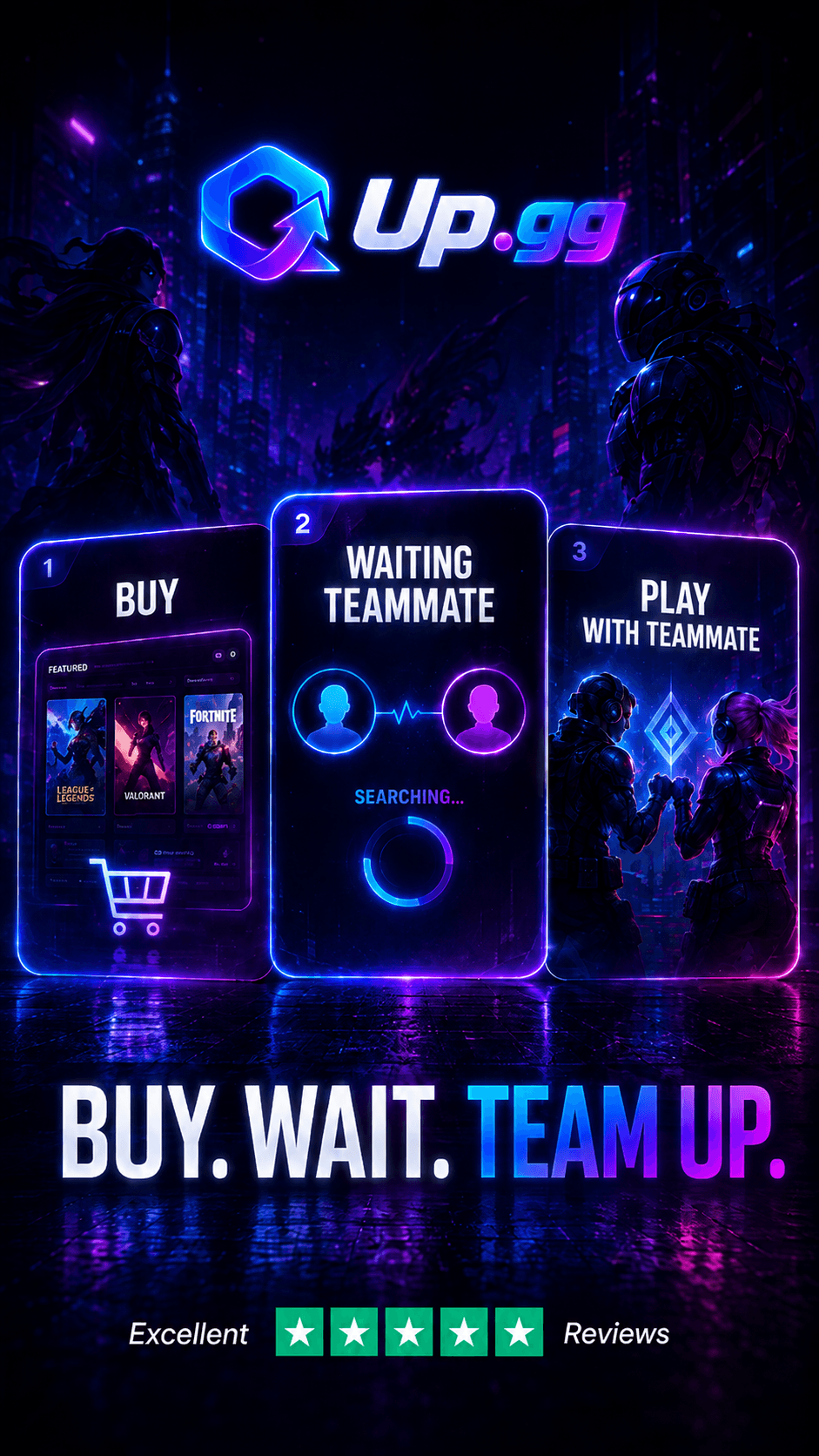 Buy. Wait. Team Up.